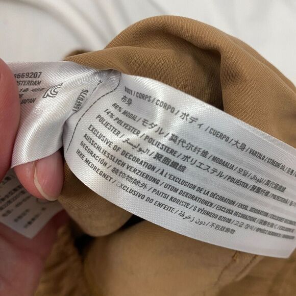 Abercrombie & Fitch Jogger Pull On Pant Size M TALL LONG High Rise Khaki Brown - Picture 10 of 13